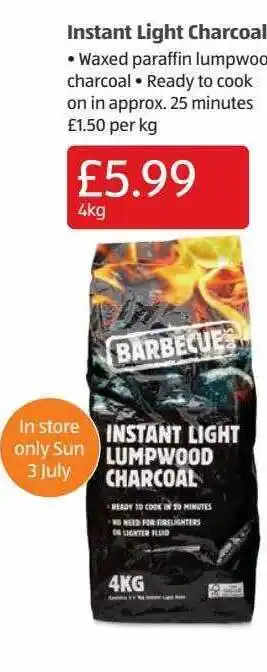 Aldi Instant Light Charcoal offer