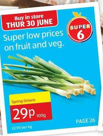 Aldi Spring Onions offer