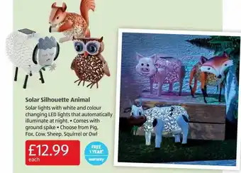 Aldi Solar Silhouette Animal offer