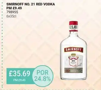 Bestway Smirnoff No 21 Red Vodka offer
