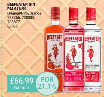 Bestway Beefeater Gin offer