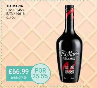 Bestway Tia Maria offer