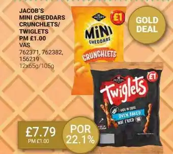Bestway Jacob's Mini Cheddars Crunchlets-twiglets offer