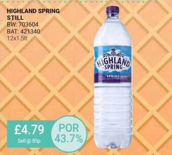 Bestway Highland Spring Still offer