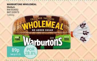 Bestway Warburtons Wholemeal Medium offer