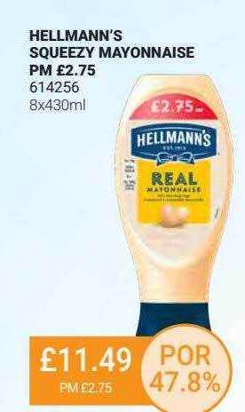 Bestway Hellmann's Squeezy Mayonnaise offer