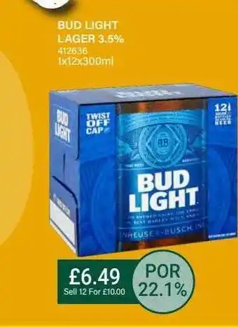 Bestway Bud Light Lager offer