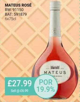 Bestway Mateus Rosé offer