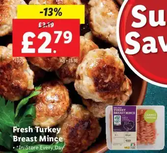 Lidl Fresh Turkey Breast Mince offer