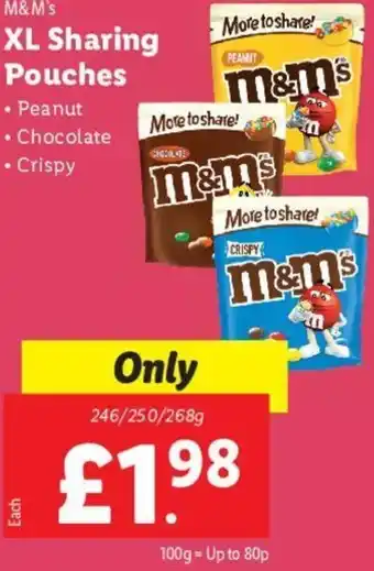 Lidl XL Sharing Pouches 246/250/268g offer