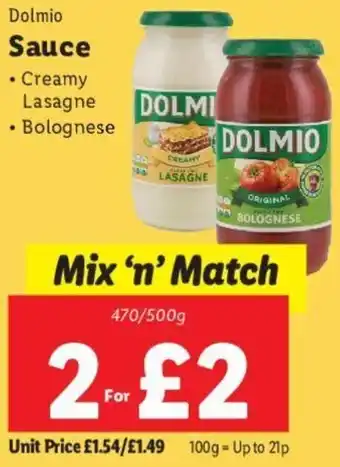 Lidl Sauce 470/500g offer