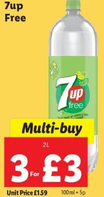 Lidl 7up Free 2L offer
