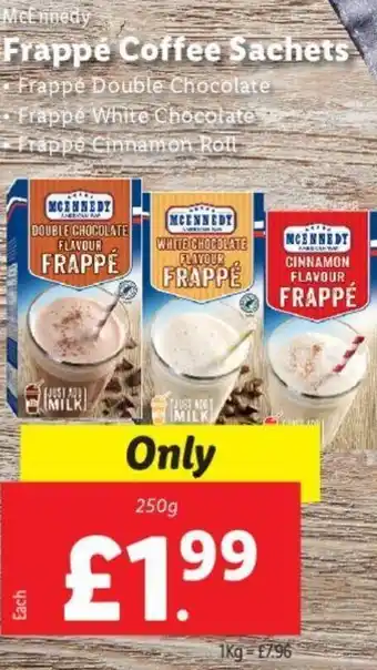 Lidl Frappé Coffee Sachets 250g offer
