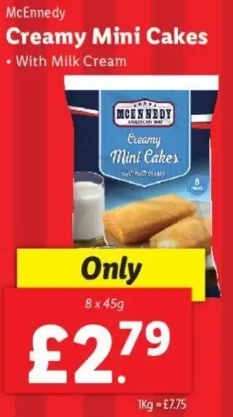 Lidl Creamy Mini Cakes 8 x 45g offer