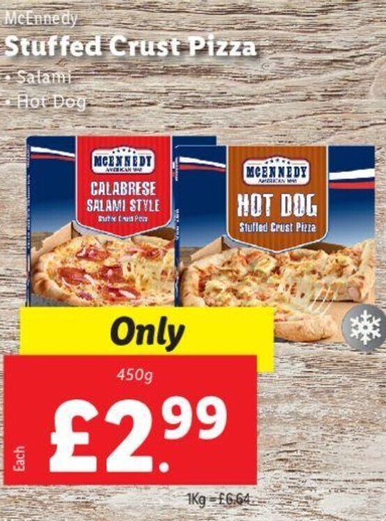 Stuffed Crust Pizza 450g offer at Lidl