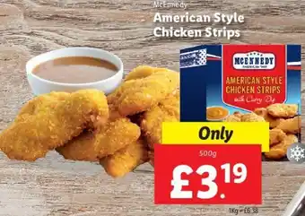 Lidl American Style Chicken Strips 500g offer