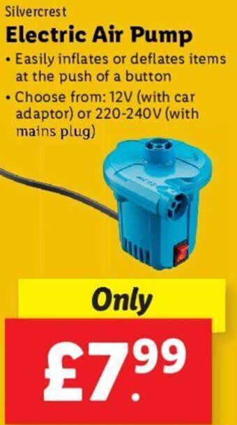 Lidl Electric Air Pump offer