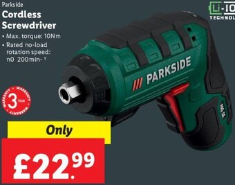 Lidl Cordless Screwdriver offer