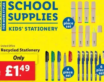 Lidl Recycled Stationery offer