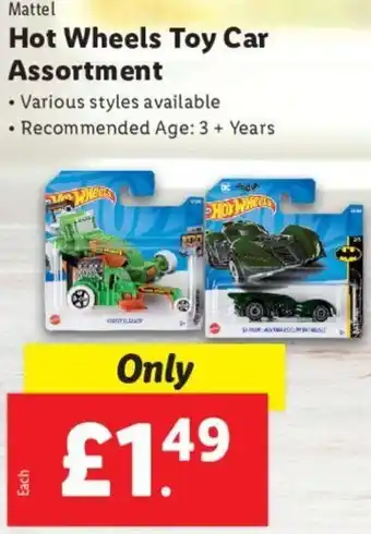 Lidl Hot Wheels Toy Car Assortment offer
