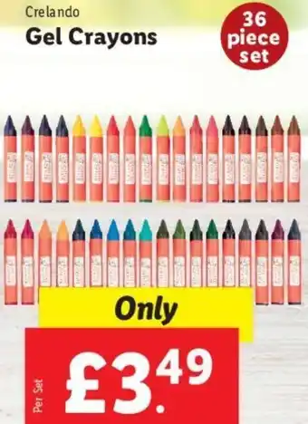 Lidl Gel Crayons offer