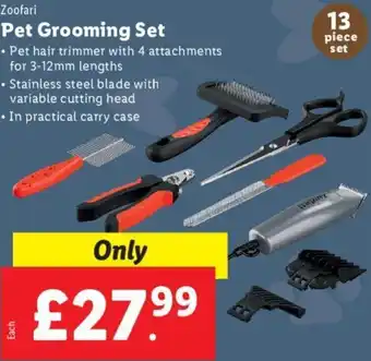Lidl Pet Grooming Set offer
