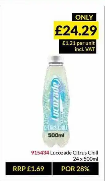Musgrave MarketPlace Lucozade Citrus Chill offer