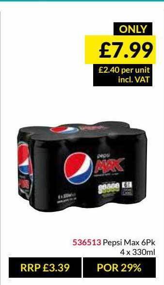Musgrave MarketPlace Pepsi Max offer