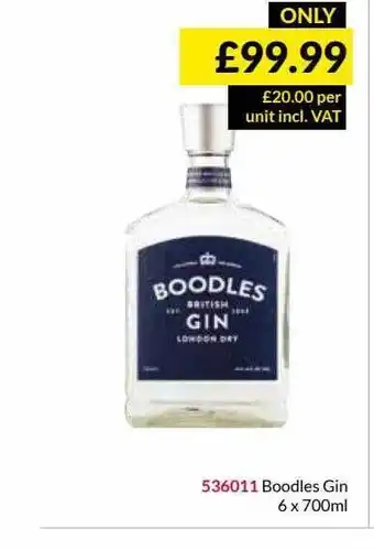Musgrave MarketPlace Boodles Gin offer