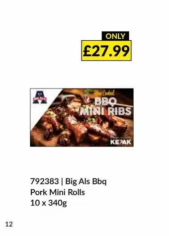 Musgrave MarketPlace Big Als Bbq Pork Mini Rolls offer