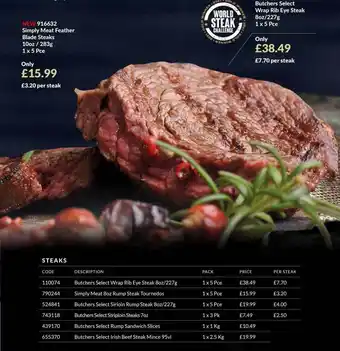 Musgrave MarketPlace Butchers Select Wrap Rib Eye Steak offer