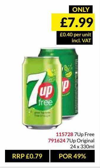 Musgrave MarketPlace 7up Free, 7up Original offer