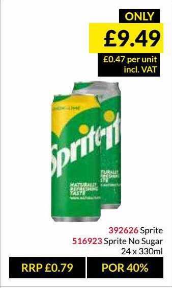 Musgrave MarketPlace Sprite, Sprite No Sugar offer