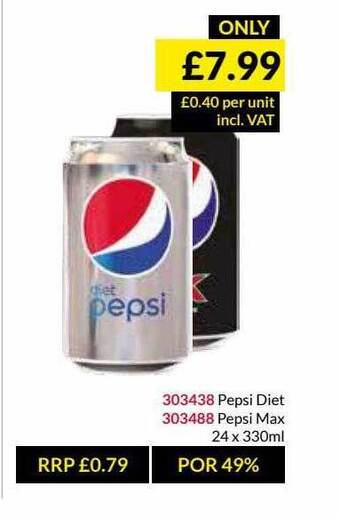 Musgrave MarketPlace Pepsi Diet, Pepsi Max offer
