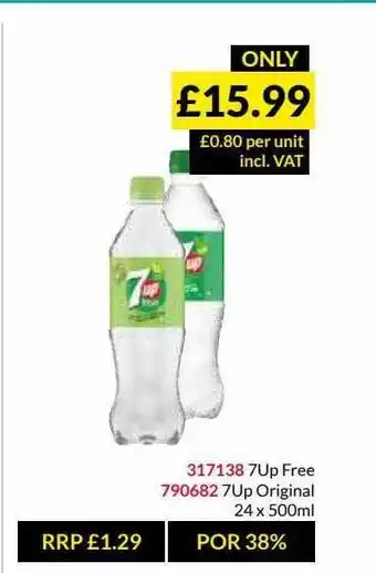 Musgrave MarketPlace 7up Free, 7up Original offer
