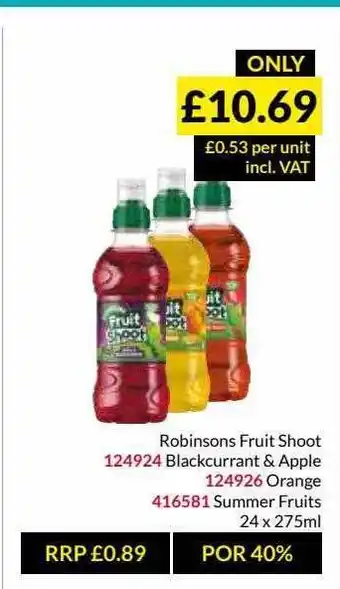 Musgrave MarketPlace Robinsons Fruit Shoot offer