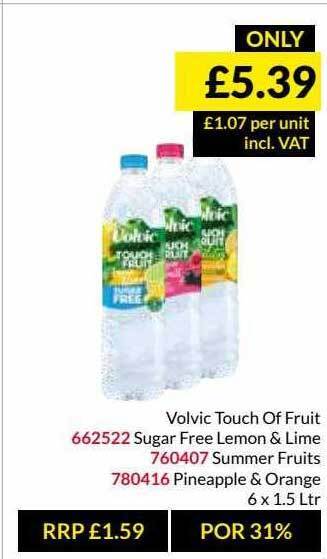 Musgrave MarketPlace Volvic Touch Of Fruit offer