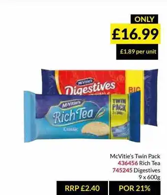 Musgrave MarketPlace Mcvitie's Twin Pack offer