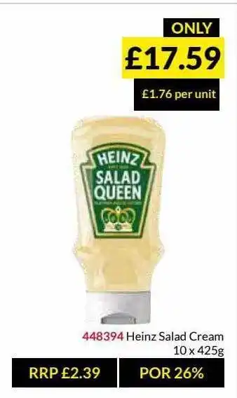 Musgrave MarketPlace Heinz Salad Cream offer