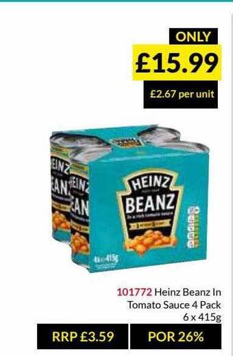 Musgrave MarketPlace Heinz Beanz In Tomato Sauce offer