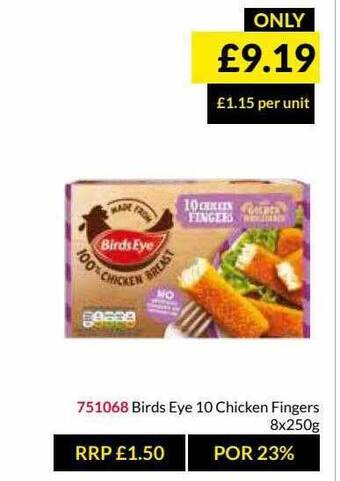 Musgrave MarketPlace Birds Eye 10 Chicken Fingers offer