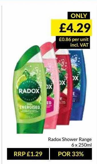 Musgrave MarketPlace Radox Shower Range offer