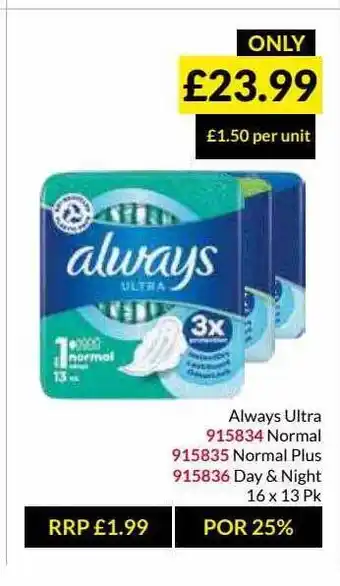 Musgrave MarketPlace Always Ultra Normal Normal Plus Day & Night offer