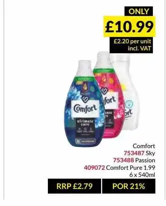 Musgrave MarketPlace Comfort Sky Passion Comfort Pure offer