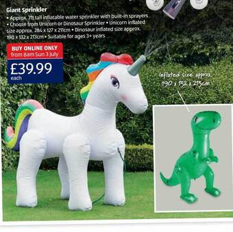 Aldi Giant Sprinkler offer