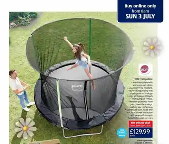 Aldi 10ft Trampoline offer