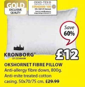 JYSK Okshornet Fibre Pillow offer