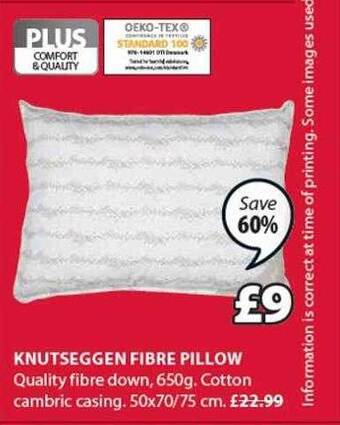 JYSK Knutseggen Fibre Pillow offer