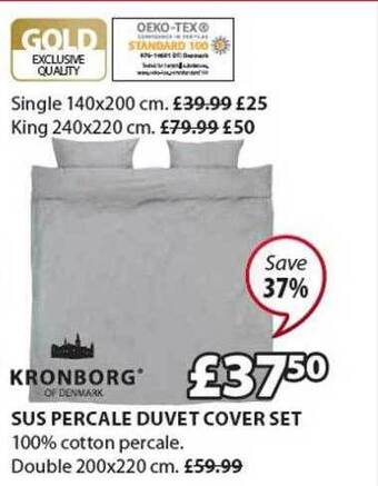 JYSK Sus Percale Duvet Cover Set offer