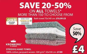 JYSK Stidsvig Hand Towel offer